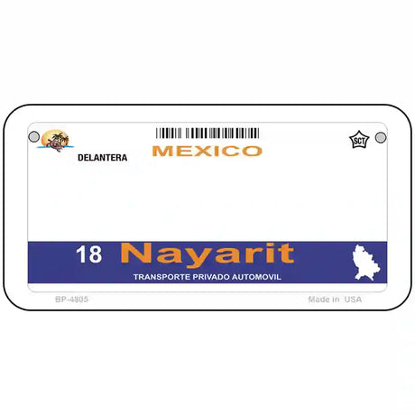 Nayarit Mexico Novelty Metal License Plate 6" x 3" (BP)