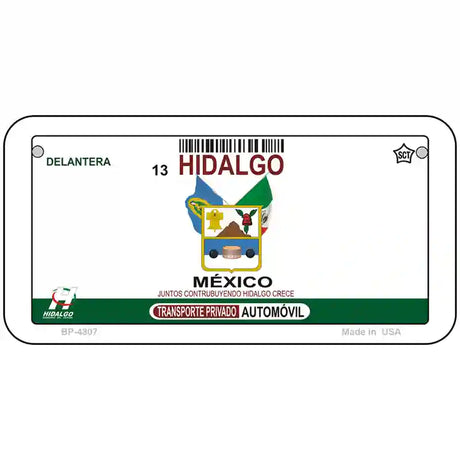 Hidalgo Mexico Novelty Metal License Plate 6" x 3" (BP)