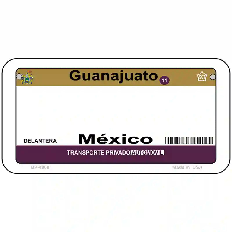 Guanajuato Mexico Novelty Metal License Plate 6" x 3" (BP)