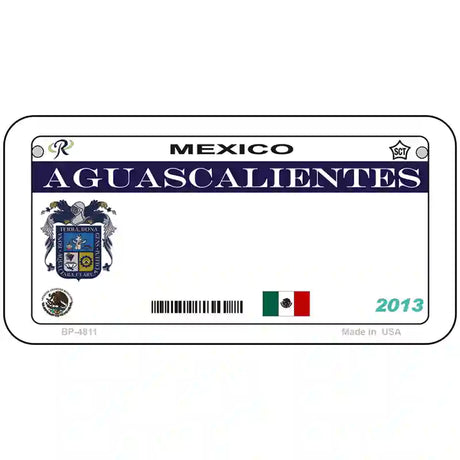 Aguascalientes Mexico Novelty Metal License Plate 6" x 3" (BP)