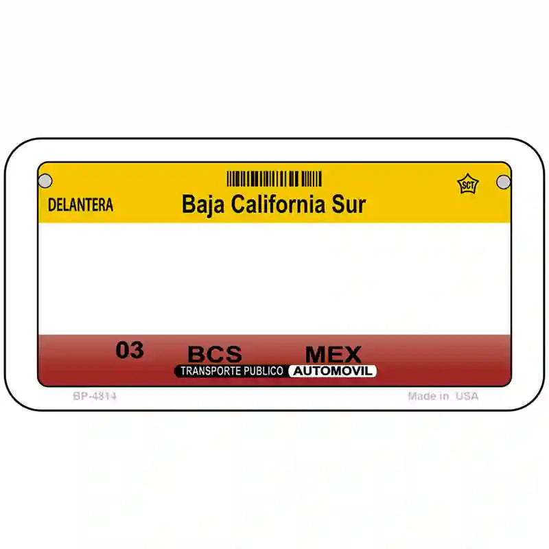 Baja California Sur Mexico Novelty Metal License Plate 6" x 3" (BP)