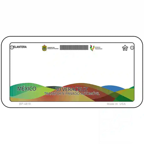 Veracruz Mexico Novelty Metal License Plate 6" x 3" (BP)