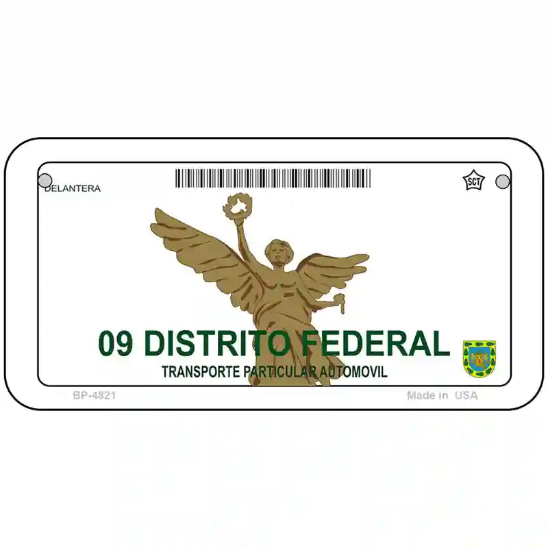 Distrito Federal Mexico Novelty Metal License Plate 6" x 3" (BP)