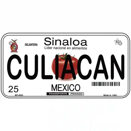 Culiacan Mexico Novelty Metal License Plate 6" x 3" (BP)