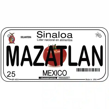 Mazatlan Mexico Novelty Metal License Plate 6" x 3" (BP)