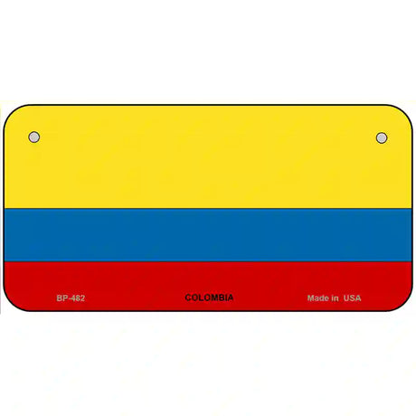 Colombia Flag Metal Novelty License Plate 6" x 3" (BP)