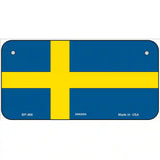 Sweden Flag Metal Novelty License Plate 6" x 3" (BP)