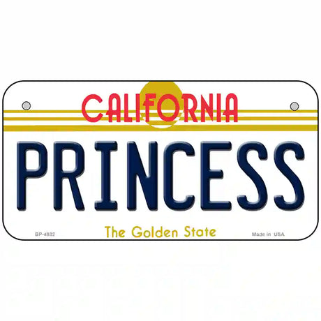 Princess California Novelty Metal License Plate 6" x 3" (BP)