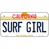 Surf Girl California Novelty Metal License Plate 6" x 3" (BP)