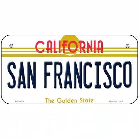 San Francisco California Novelty Metal License Plate 6" x 3" (BP)