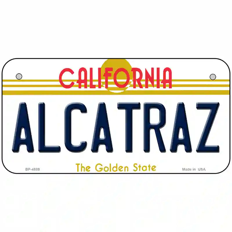 Alcatraz California Novelty Metal License Plate 6" x 3" (BP)