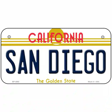 San Diego California Novelty Metal License Plate 6" x 3" (BP)