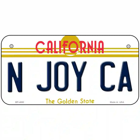 N Joy Ca California Novelty Metal License Plate 6" x 3" (BP)