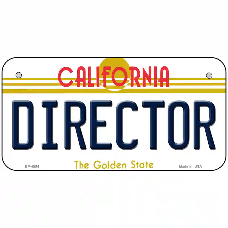 Director California Novelty Metal License Plate 6" x 3" (BP)