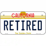 Retired California Novelty Metal License Plate 6" x 3" (BP)