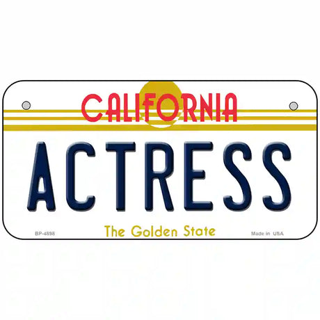 Actress California Novelty Metal License Plate 6" x 3" (BP)