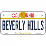 Beverly Hills California Novelty Metal License Plate 6" x 3" (BP)