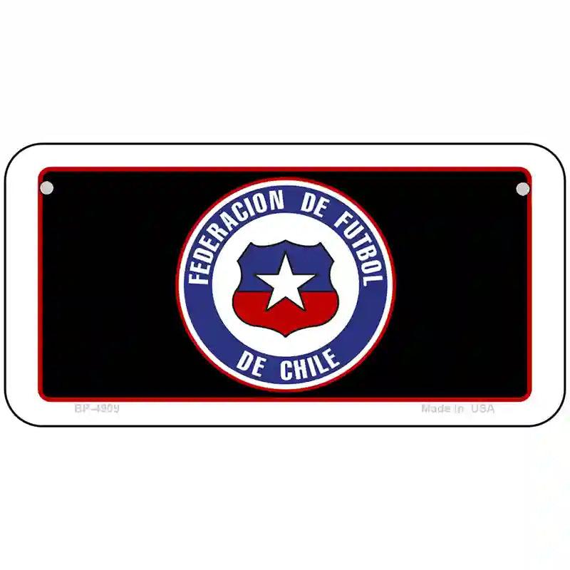 Federacion De Futbol De Chili Flag Metal Novelty License Plate 6" x 3" (BP)