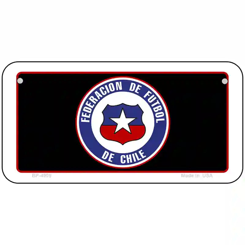 Federacion De Futbol De Chili Flag Metal Novelty License Plate 6" x 3" (BP)