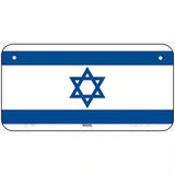 Israel Flag Metal Novelty License Plate 6" x 3" (BP)