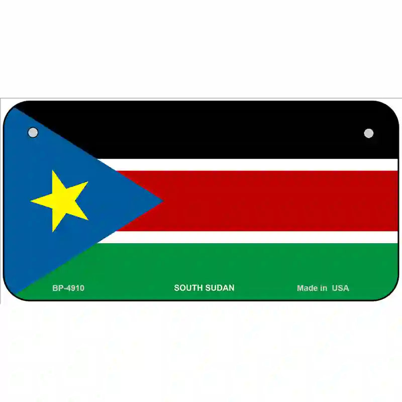 South Sudan Flag Metal Novelty License Plate 6" x 3" (BP)