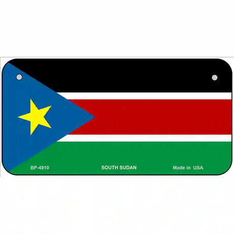 South Sudan Flag Metal Novelty License Plate 6" x 3" (BP)