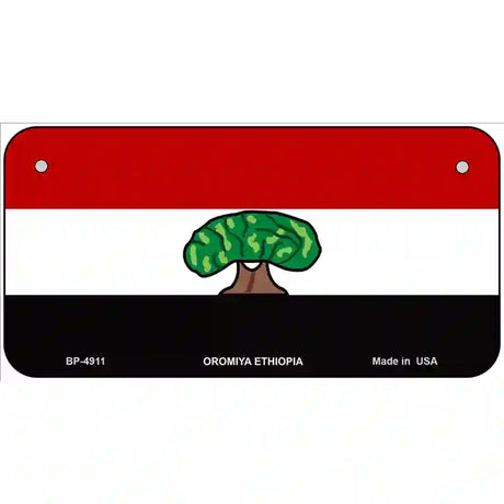 Oromiya Ethiopia Flag Metal Novelty License Plate 6" x 3" (BP)