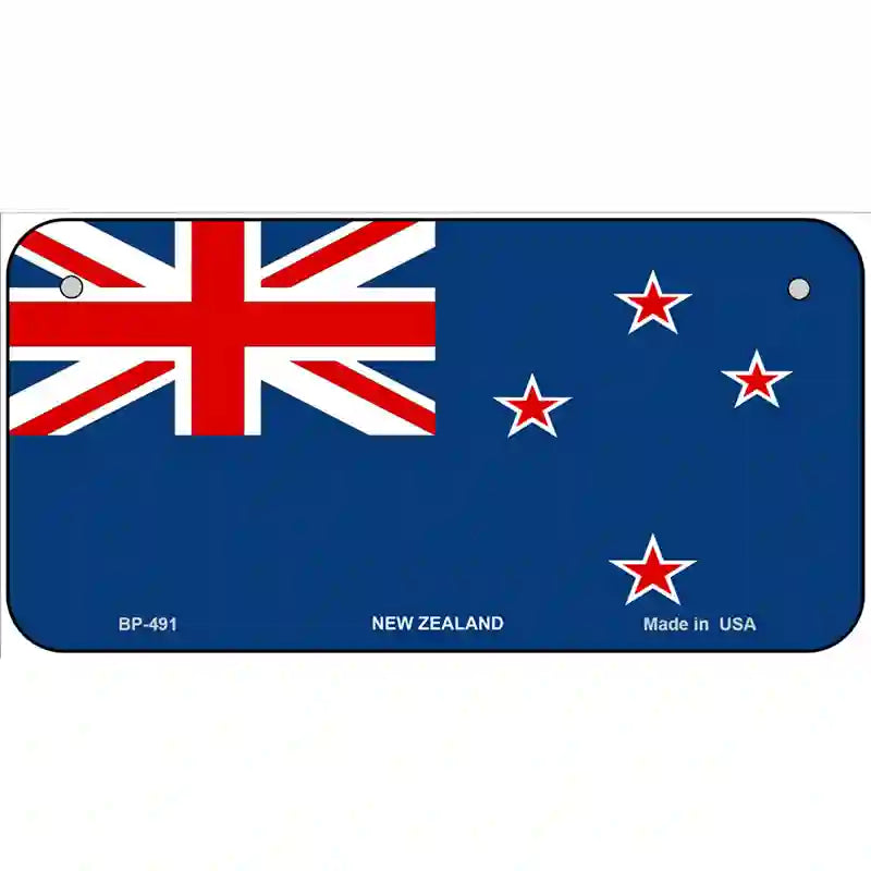 New Zealand Flag Metal Novelty License Plate 6" x 3" (BP)