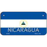 Nicaragua Flag Metal Novelty License Plate 6" x 3" (BP)