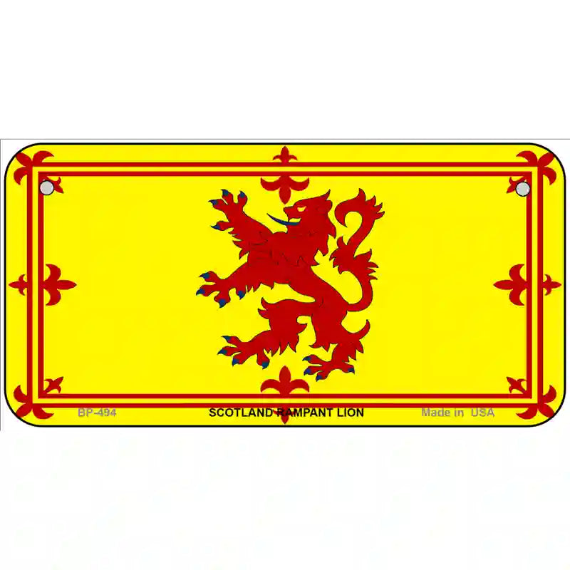 Scotland Lion Flag Metal Novelty License Plate 6" x 3" (BP)