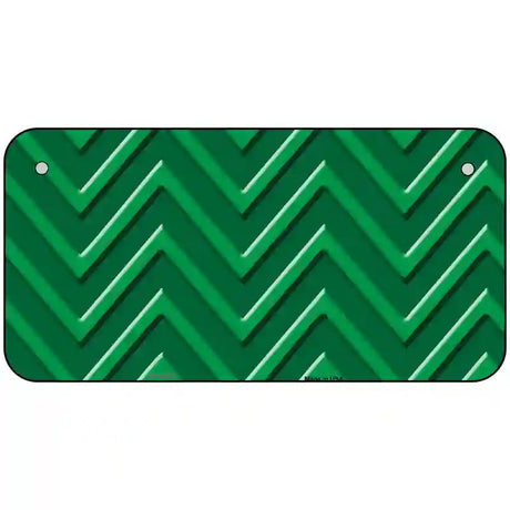 Green Light Green Chevron Metal Novelty License Plate 6" x 3" (BP)