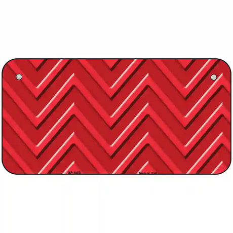 Red Light Red Chevron Metal Novelty License Plate 6" x 3" (BP)