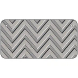 Grey Light Grey Chevron Metal Novelty License Plate 6" x 3" (BP)