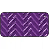 Purple Light Purple Chevron Metal Novelty License Plate 6" x 3" (BP)