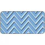 Light Blue Lighter Blue Chevron Metal Novelty License Plate 6" x 3" (BP)