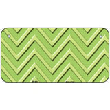 Lime Green Lighter Lime Green Chevron Metal Novelty License Plate 6" x 3" (BP)