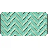 Mint Light Mint Chevron Metal Novelty License Plate 6" x 3" (BP)