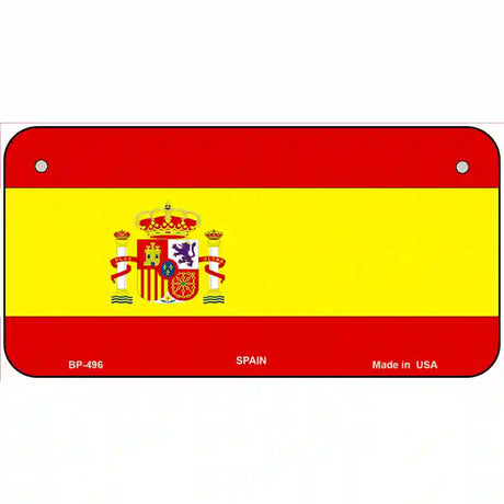 Spain Flag Metal Novelty License Plate 6" x 3" (BP)