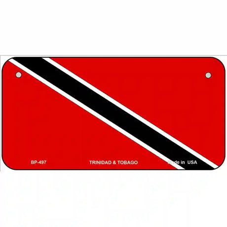 Trinidad Tobago Flag Metal Novelty License Plate 6" x 3" (BP)