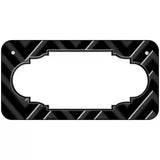 Black Light Black Scallop Chevron Metal Novelty License Plate 6" x 3" (BP)