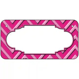 Pink Light Pink Scallop Chevron Metal Novelty License Plate 6" x 3" (BP)