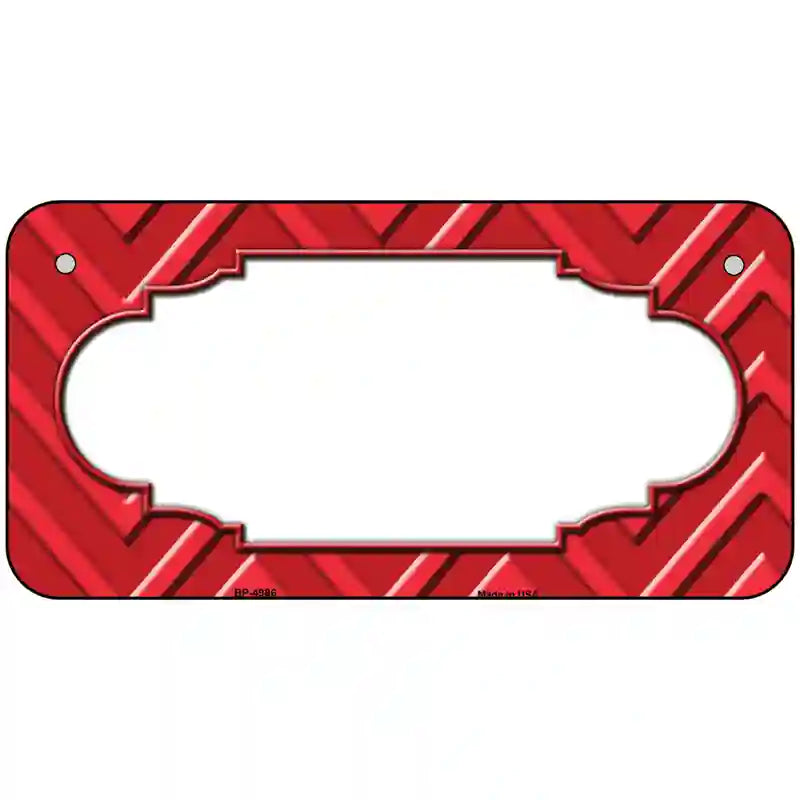 Red Light Red Chevron Metal Novelty License Plate LP-4986 6" x 3" (BP)