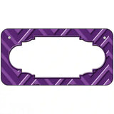 Purple Light Purple Scallop Chevron Metal Novelty License Plate 6" x 3" (BP)