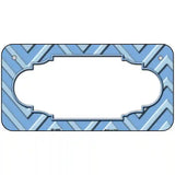 Light Blue Lighter Blue Chevron Metal Novelty License Plate LP-4990 6" x 3" (BP)