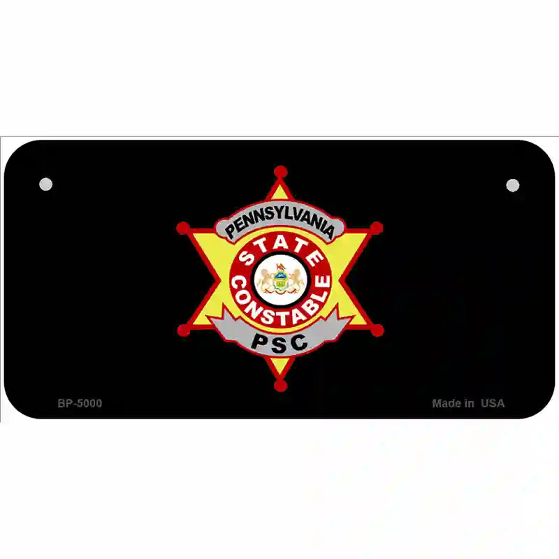 PA Constable Star Metal Novelty License Plate 6" x 3" (BP)