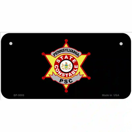 PA Constable Star Metal Novelty License Plate 6" x 3" (BP)