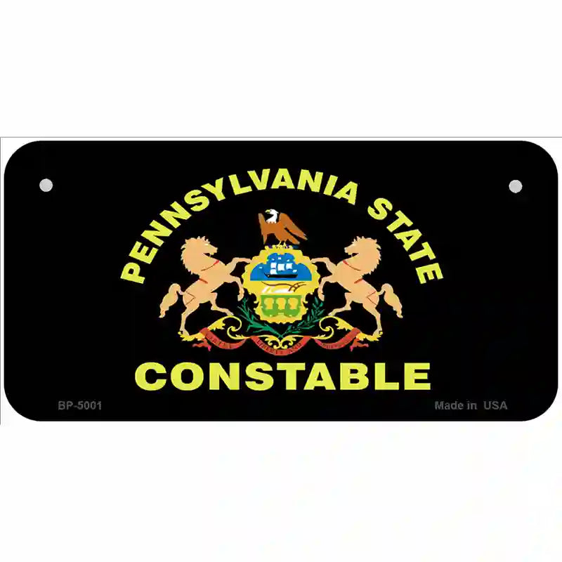 PA Constable Star Seal Metal Novelty License Plate 6" x 3" (BP)