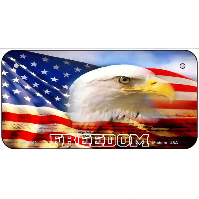 Freedom Bald Eagle Metal Novelty License Plate 6" x 3" (BP)