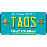 Taos Teal New Mexico Novelty License Plate 6" x 3" (BP)