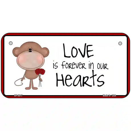 Love In Our Hearts Metal Novelty License Plate 6" x 3" (BP)